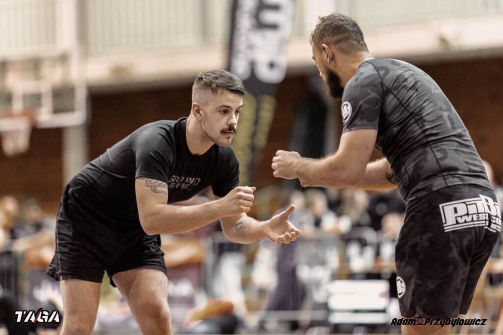 Jerzy Wycisk podczas walki BJJ